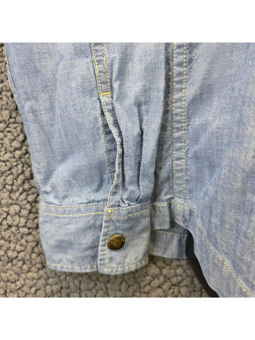 The North Face Berkeley Chambray Full Zip Shirt Jacket M Blue Casual Shacket